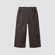 Pantalón chocolate bolsillos bordados