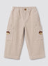Pantalón cargo pana crudo