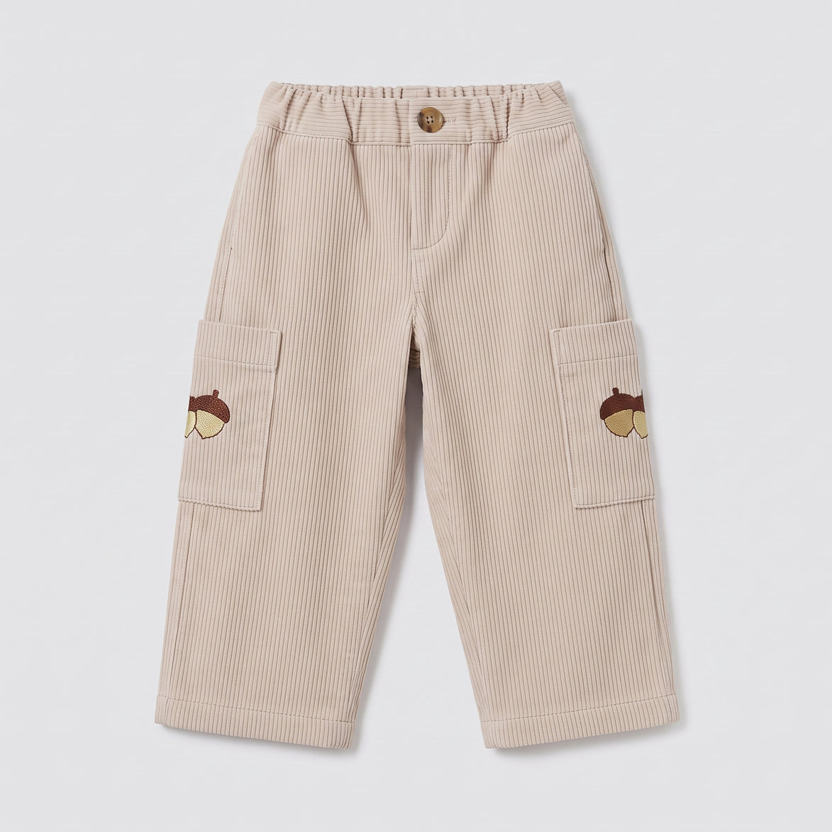 Pantalón cargo pana crudo