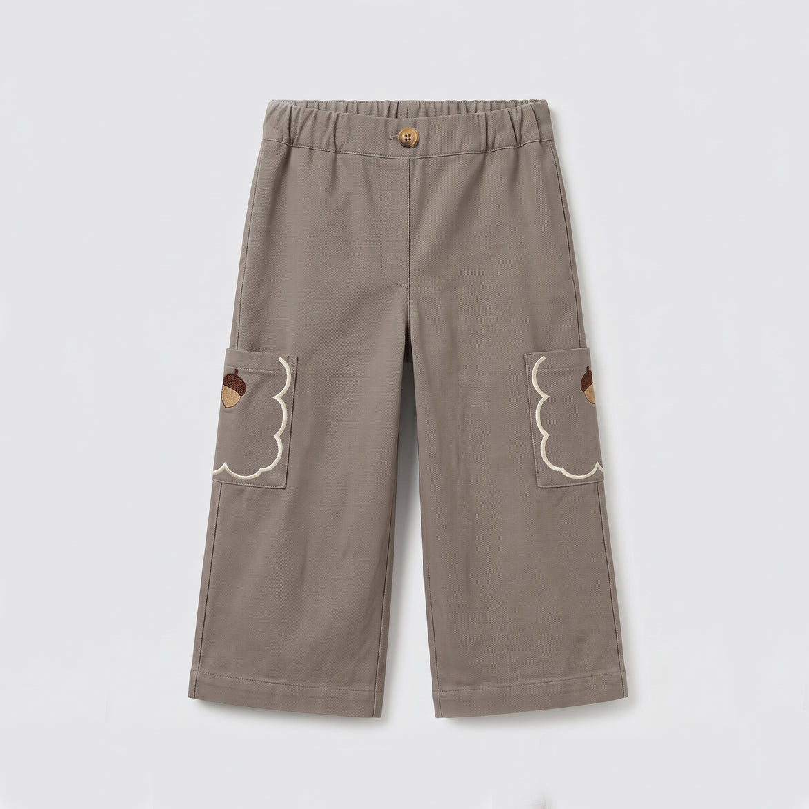 Pantalón cargo bordado piedra