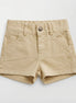 Pantalón corto denim beige