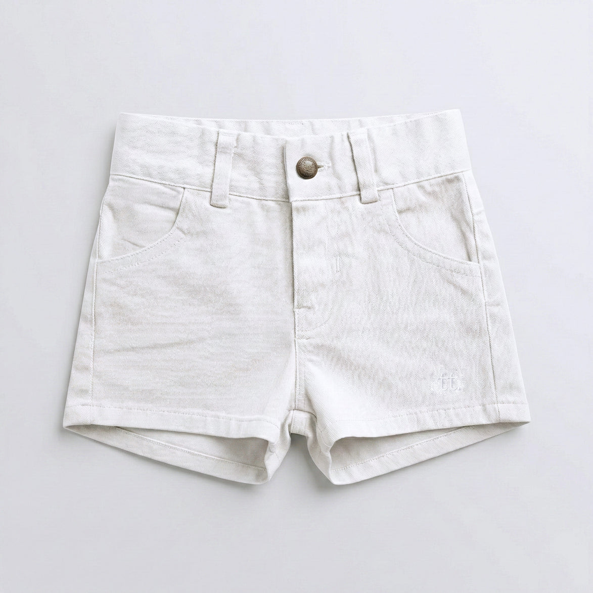 Pantalón corto denim blanco