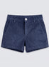 Pantalón corto pana azul