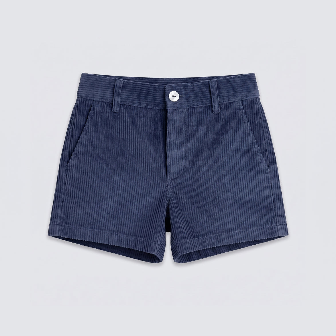 Pantalón corto pana azul