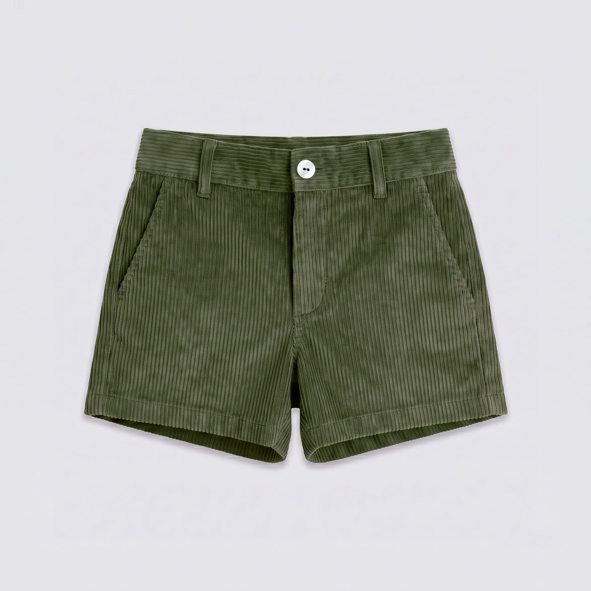 Pantalón corto pana verde caza
