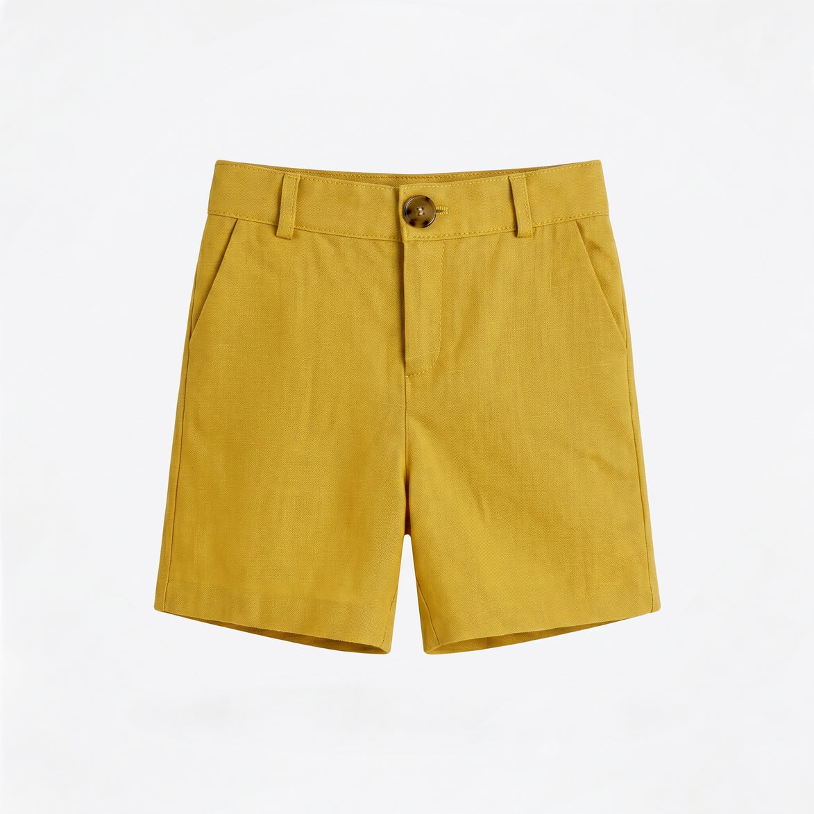 Pantalón corto lino curry
