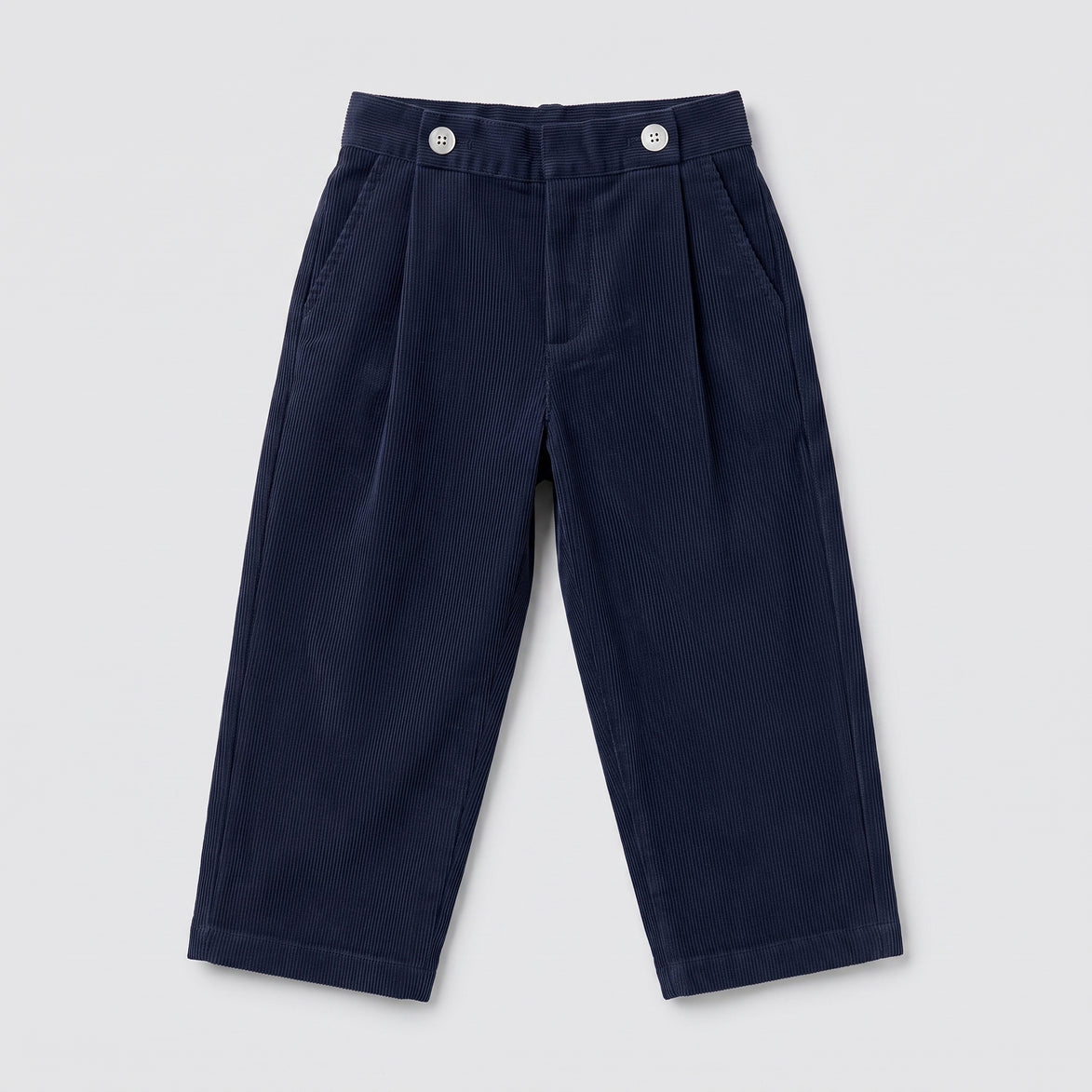 Pantalón pinzas micropana marino