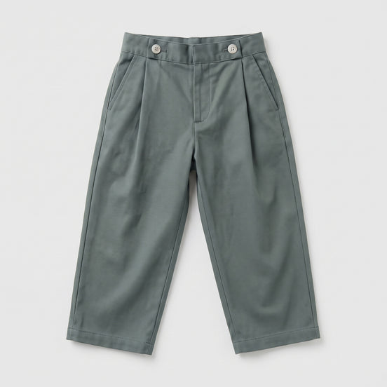Pantalón pinzas verde