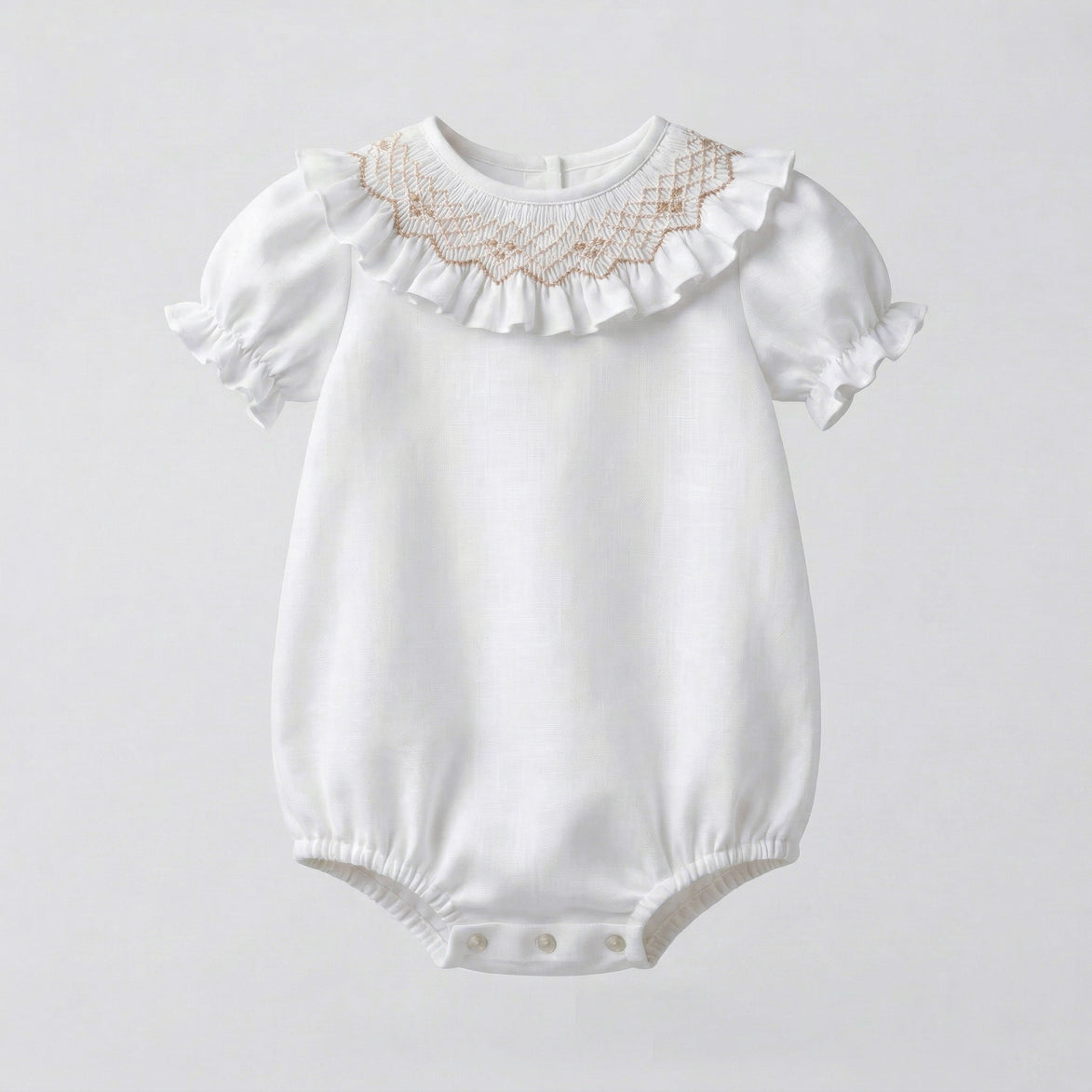 Pelele Felipe nido beige manga corta