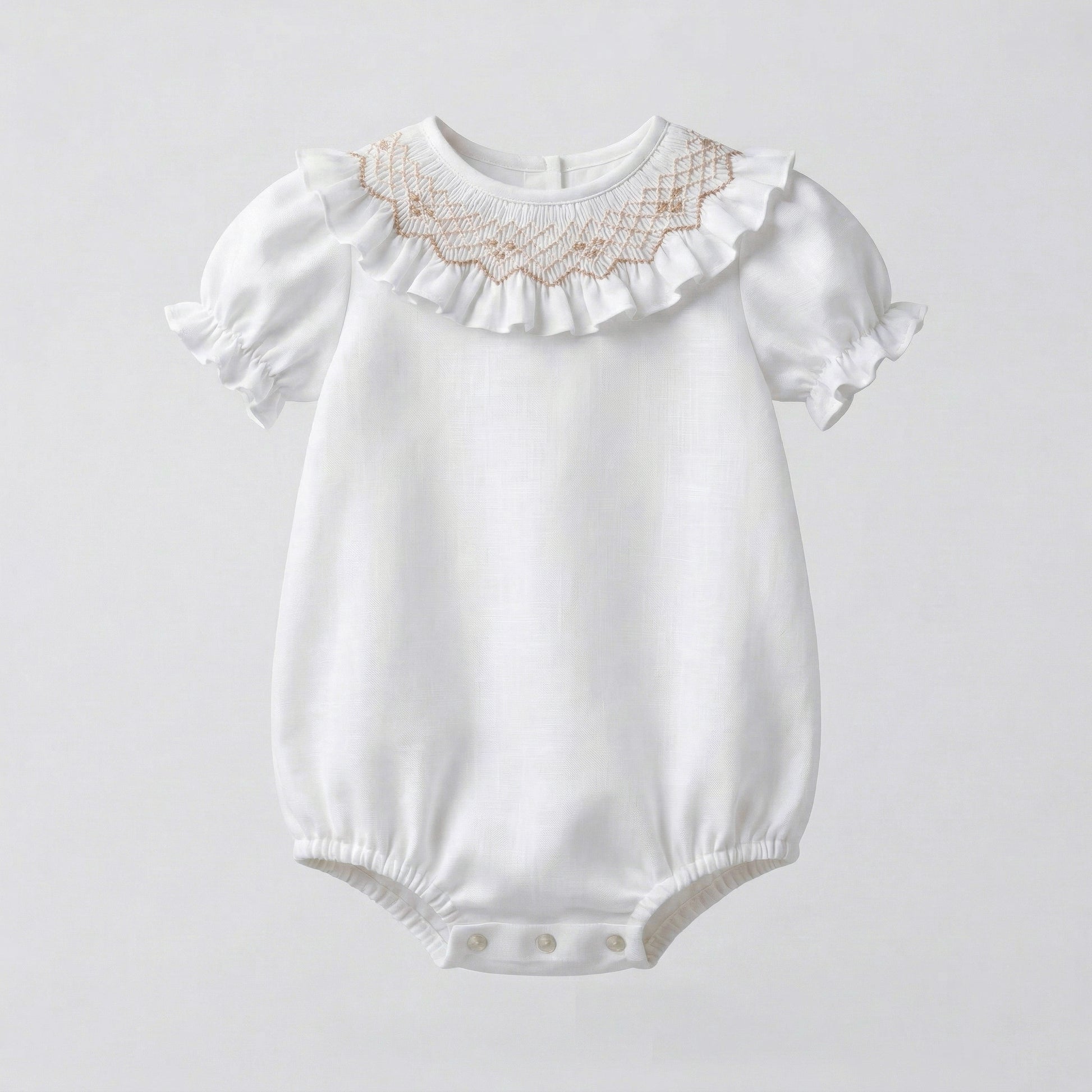 Pelele Felipe nido beige manga corta
