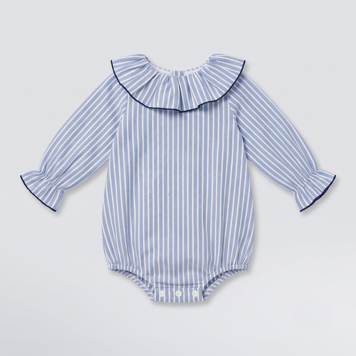 Pelele oxford rayas azules