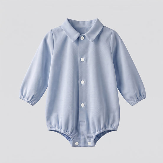 Pelele camisero oxford celeste