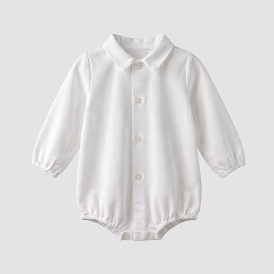 Pelele camisero oxford blanco