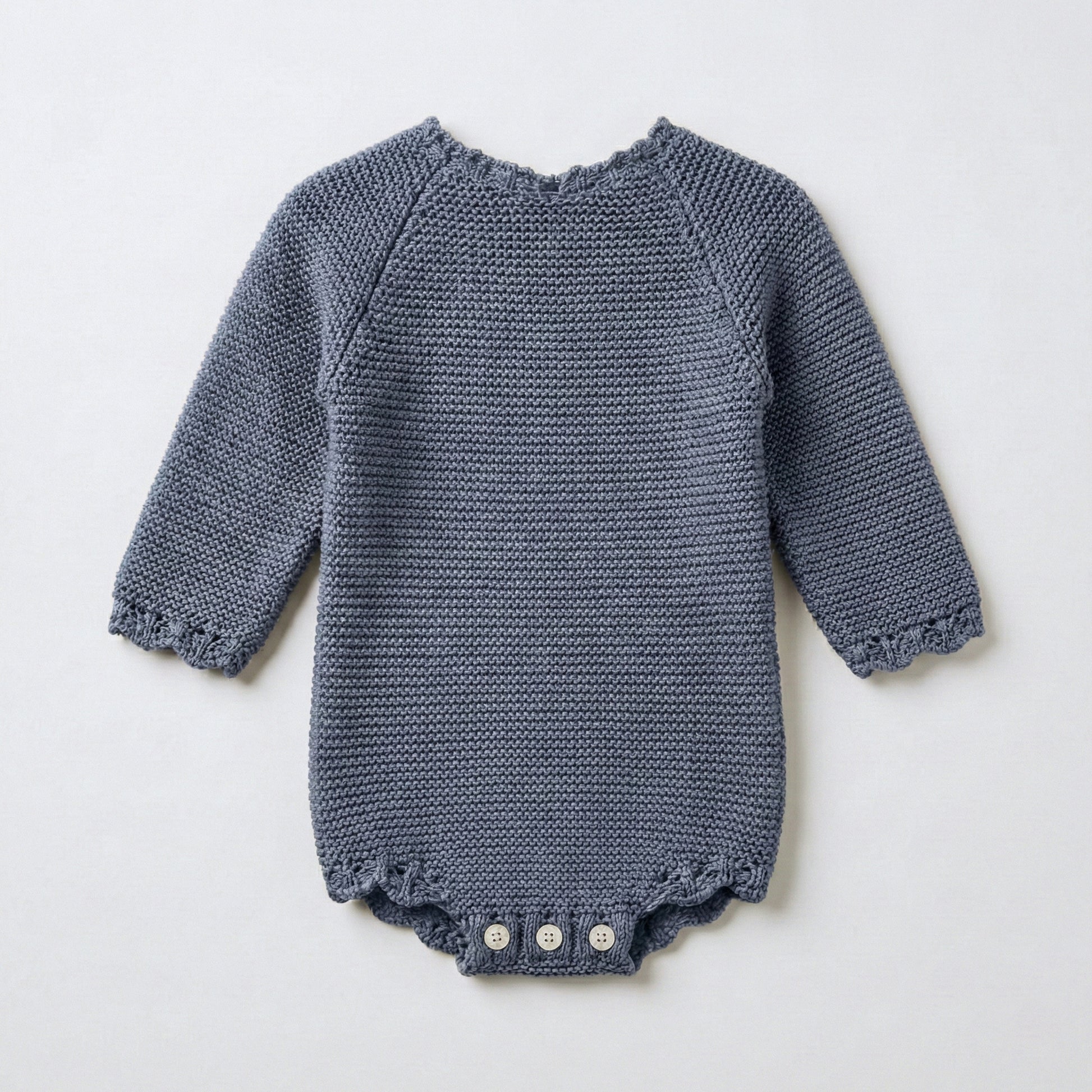 Pelele punto algodón azul