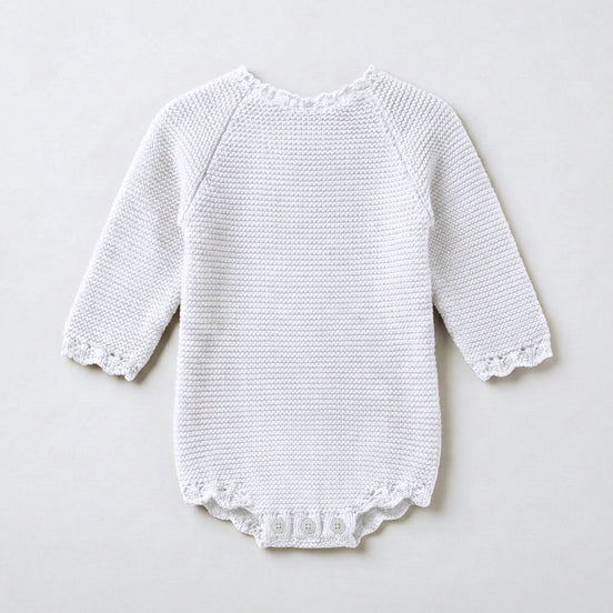 Pelele punto algodón blanco