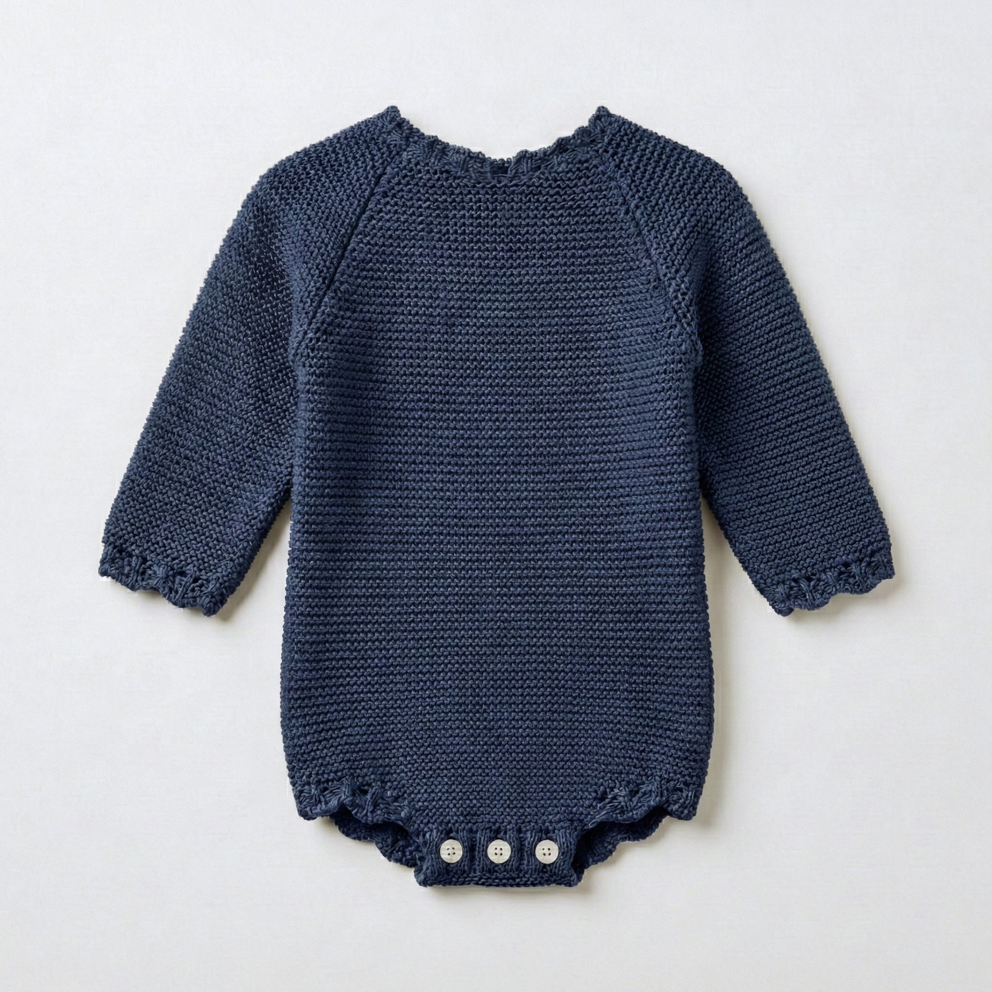 Pelele punto algodón azulón