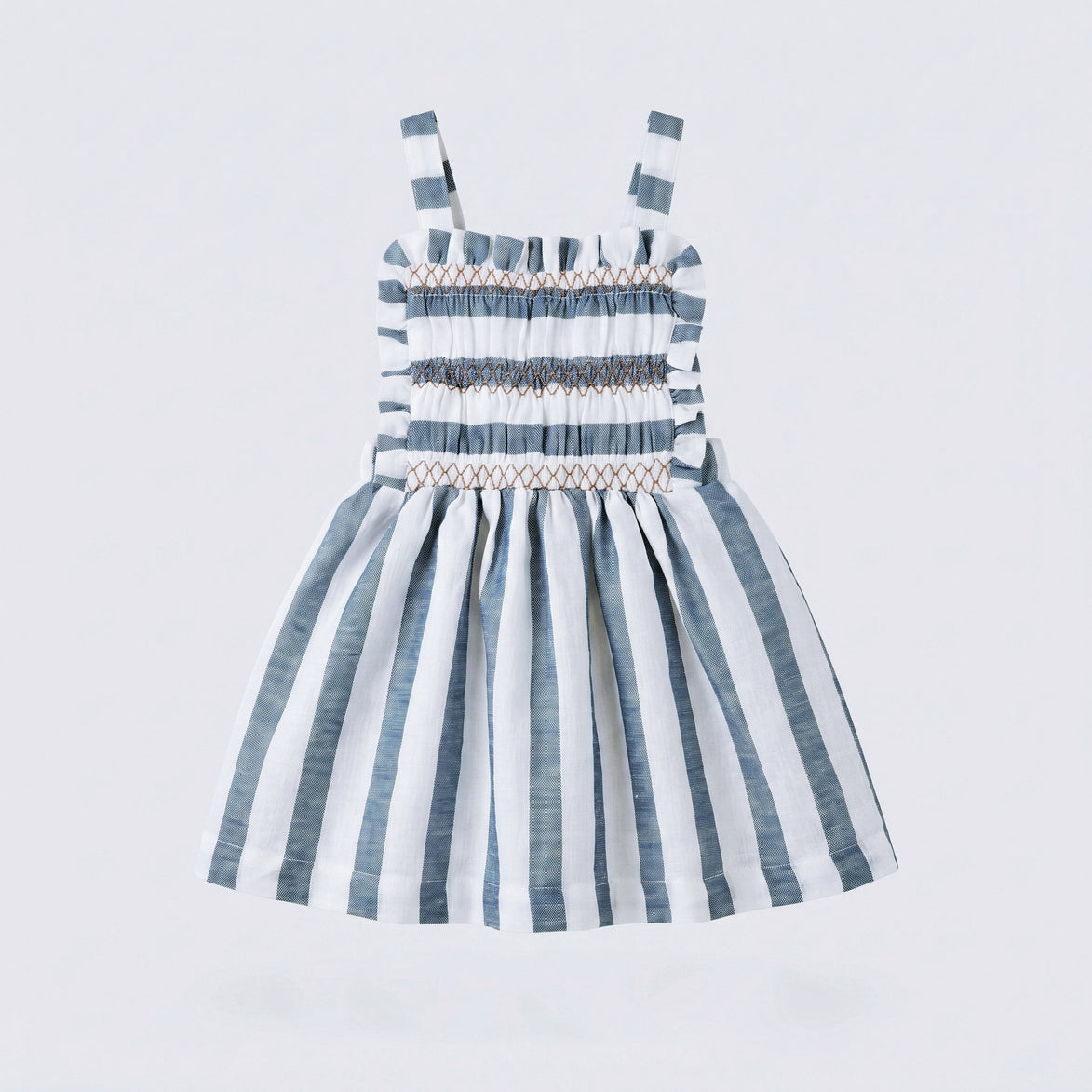 Pichi Smock Rayas Azul Denim