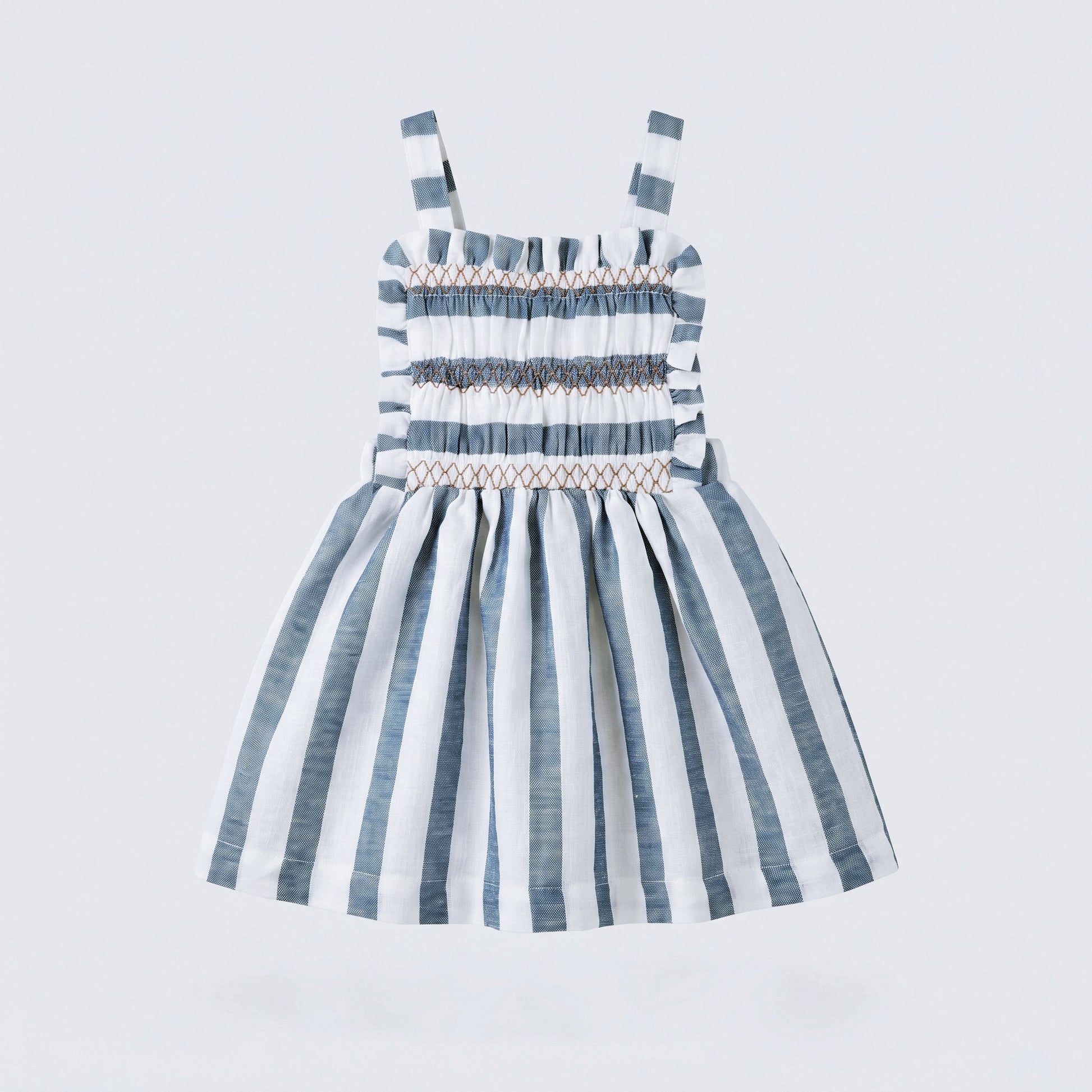 Pichi Smock Rayas Azul Denim
