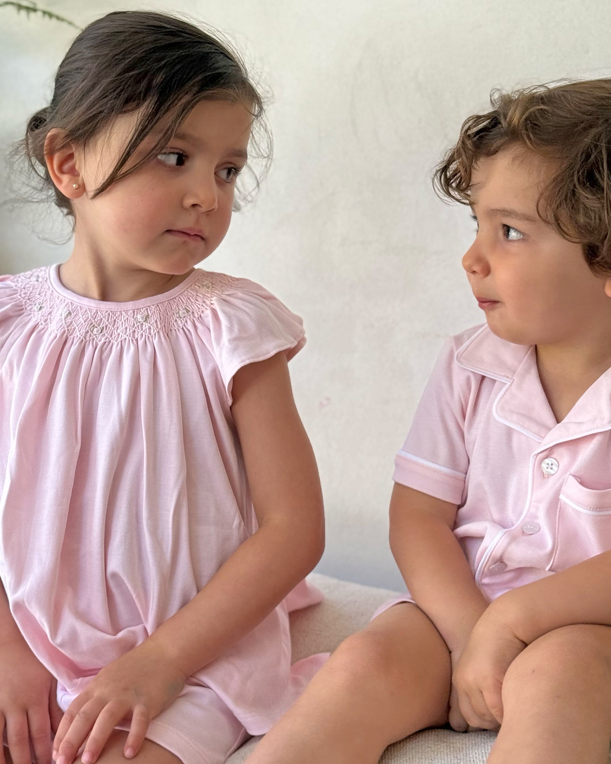 Pijama Sofía Corto Rosa