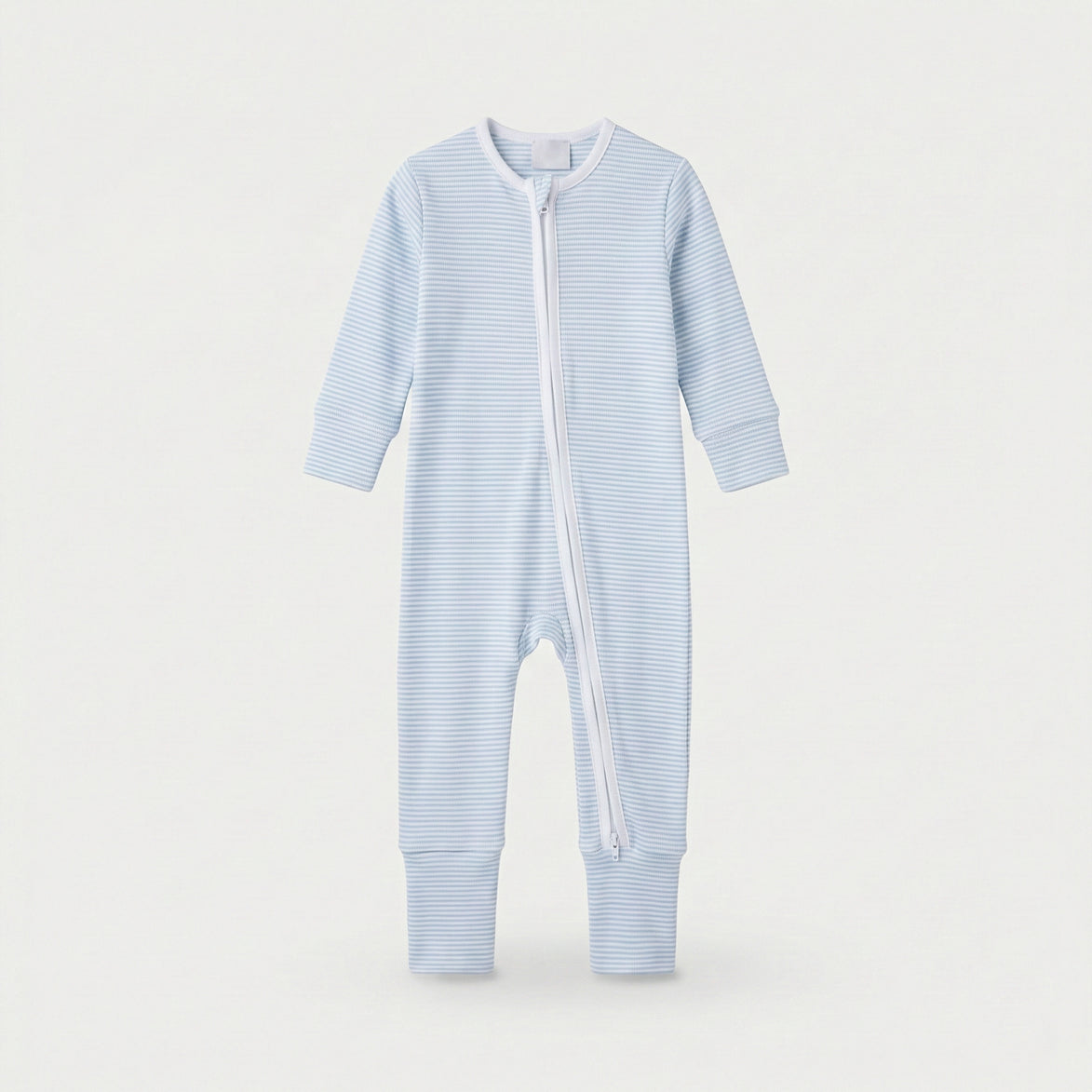 Pijama sin pies rayas celeste