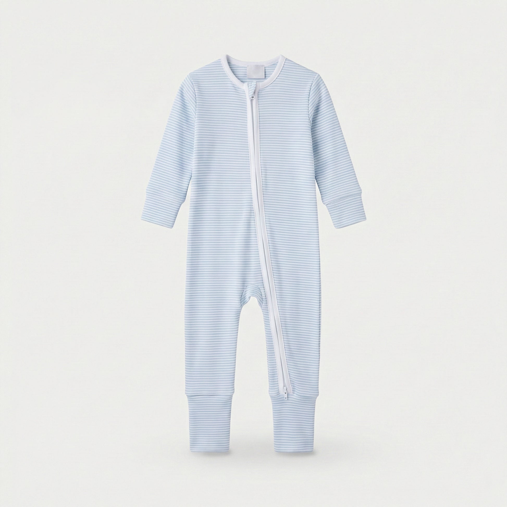 Pijama sin pies rayas celeste