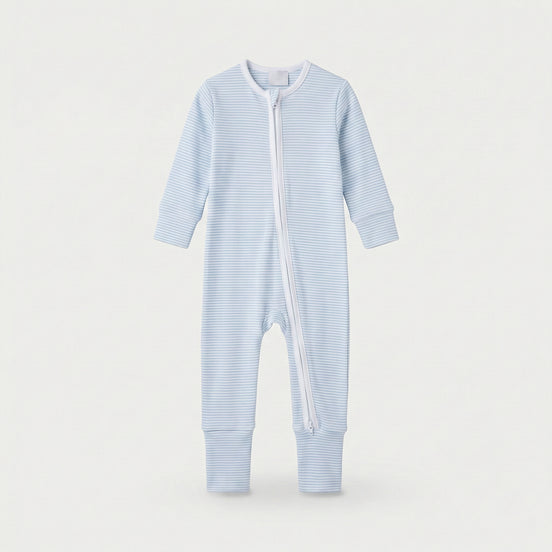 Pijama sin pies rayas celeste