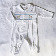 Pijama enterizo ponis blanco