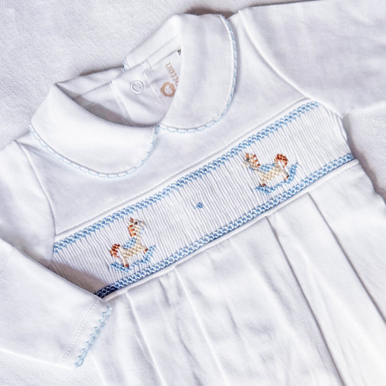 Pijama enterizo ponis blanco