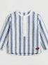 Polera rayas azul denim