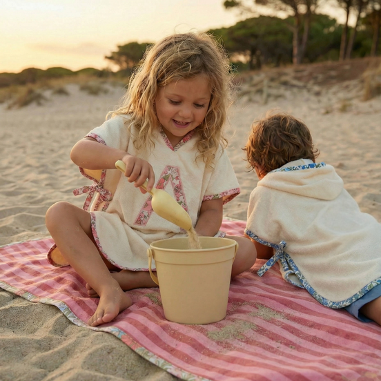 Toalla de playa Marea | Rayas Rosa