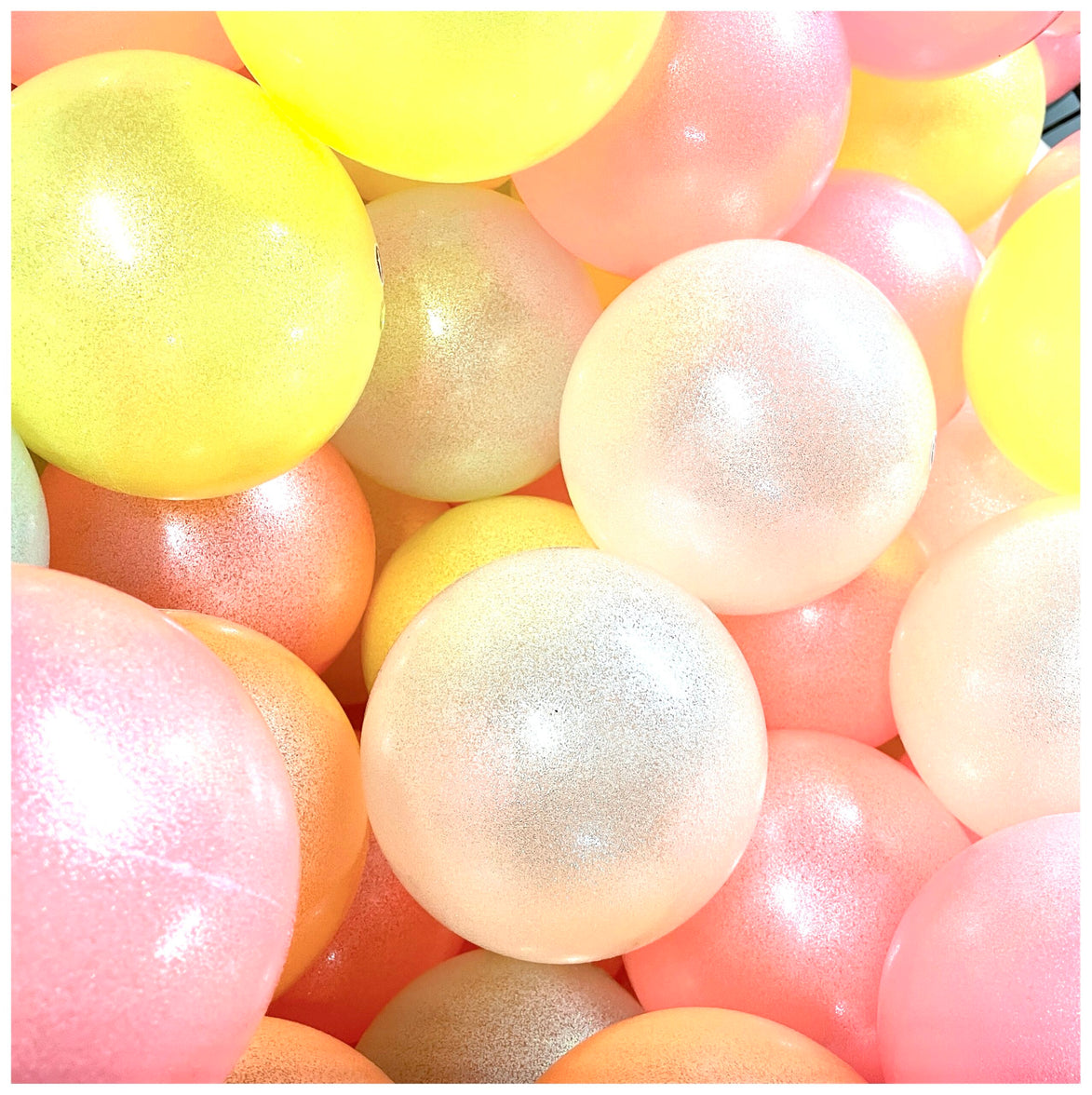 Pelota Glitter Amarilla