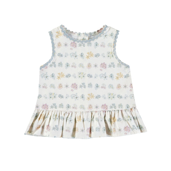 Blusa volante flores organic