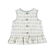 Blusa volante flores organic