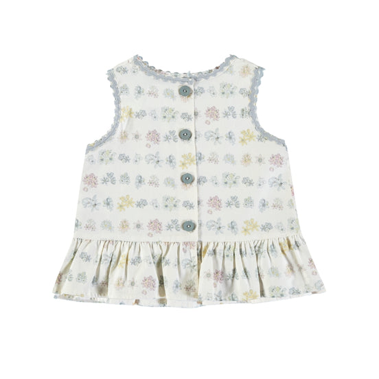 Blusa volante flores organic