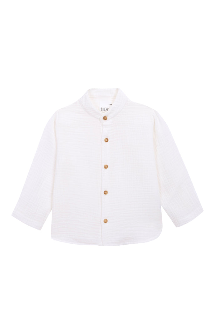 Camisa mao bambula blanca