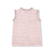 Blusa vichy rosa y flores