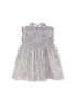 Blusa smock flores petroleo