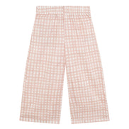 Pantalón vichy rosa y flores