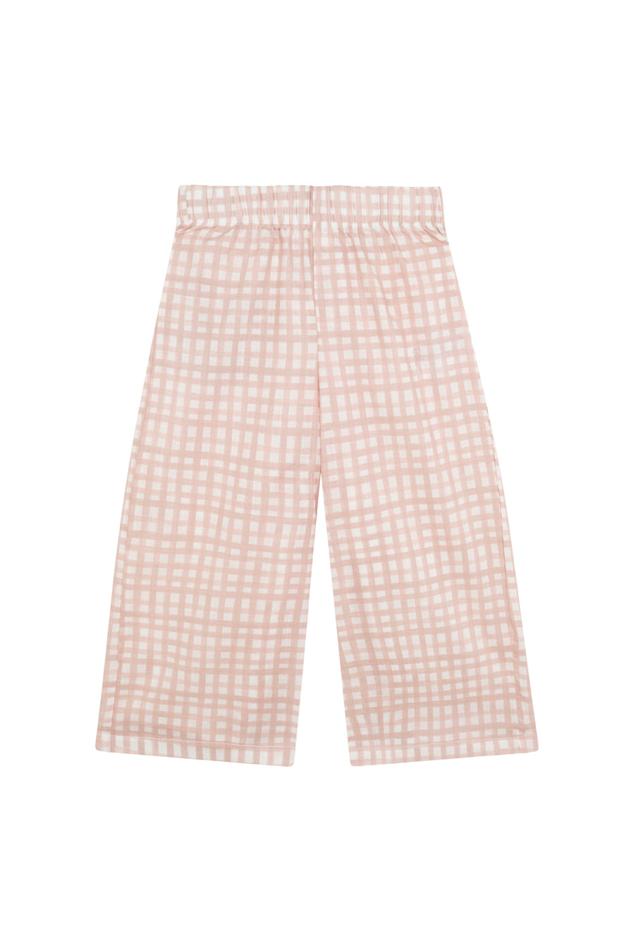 Pantalón vichy rosa y flores