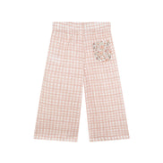 Pantalón vichy rosa y flores