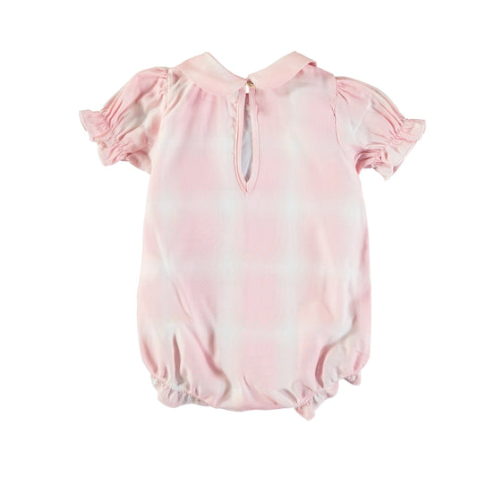 Pelele Girlie tartán rosa y blanco