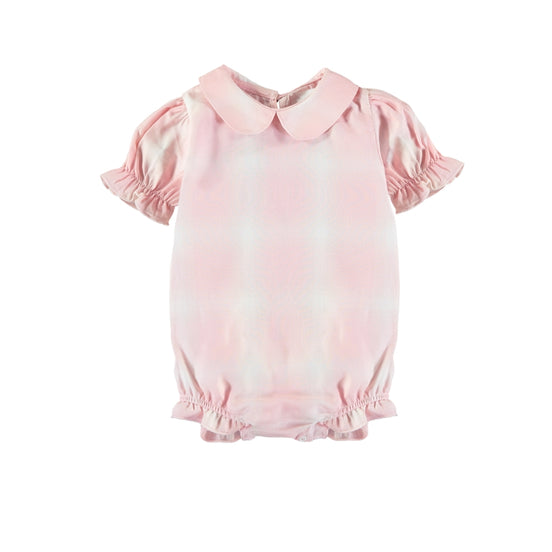 Pelele Girlie tartán rosa y blanco