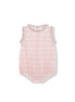 Pelele vichy rosa y flores