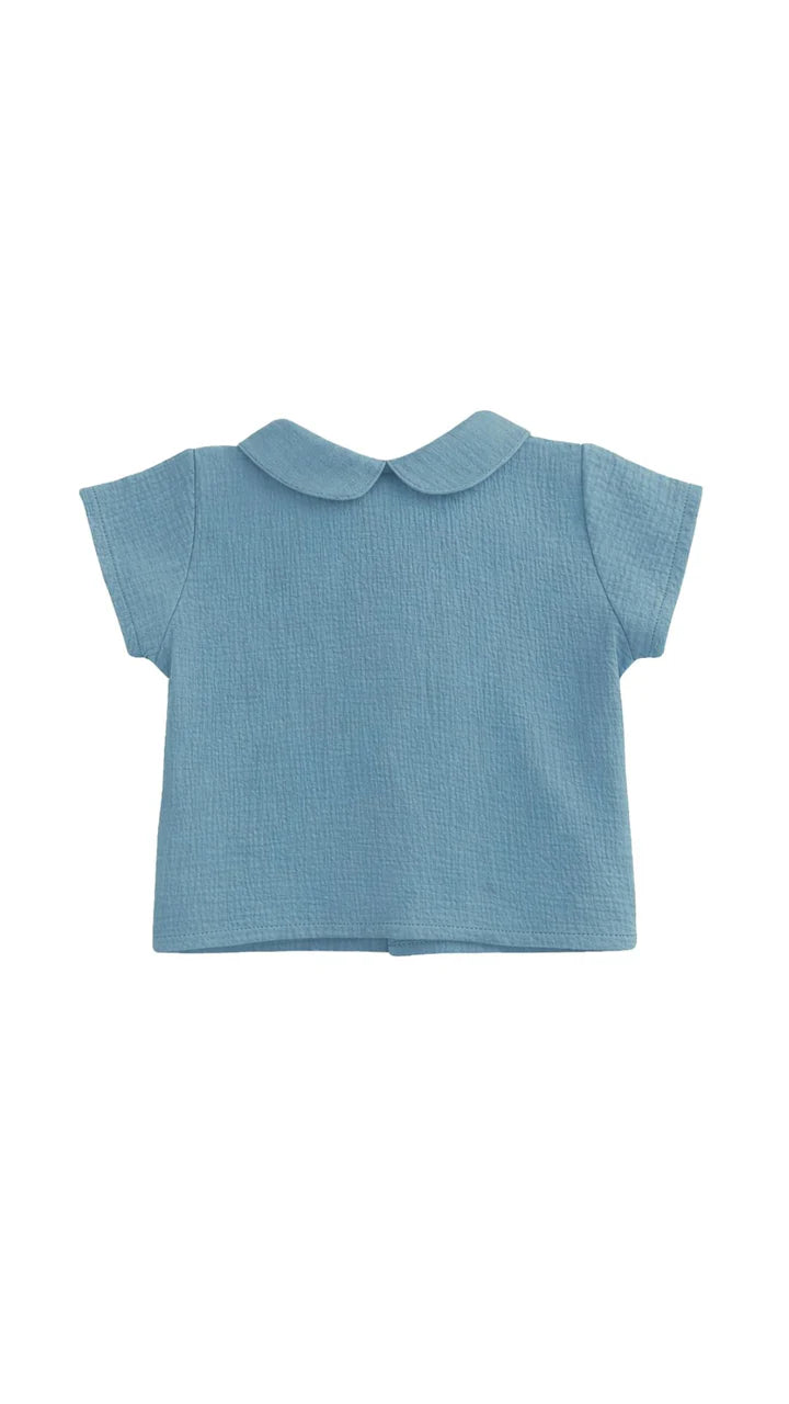 Camisa Bebé Bambula Azul Tormentino