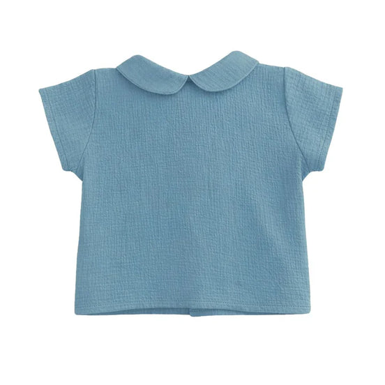Camisa Bebé Bambula Azul Tormentino