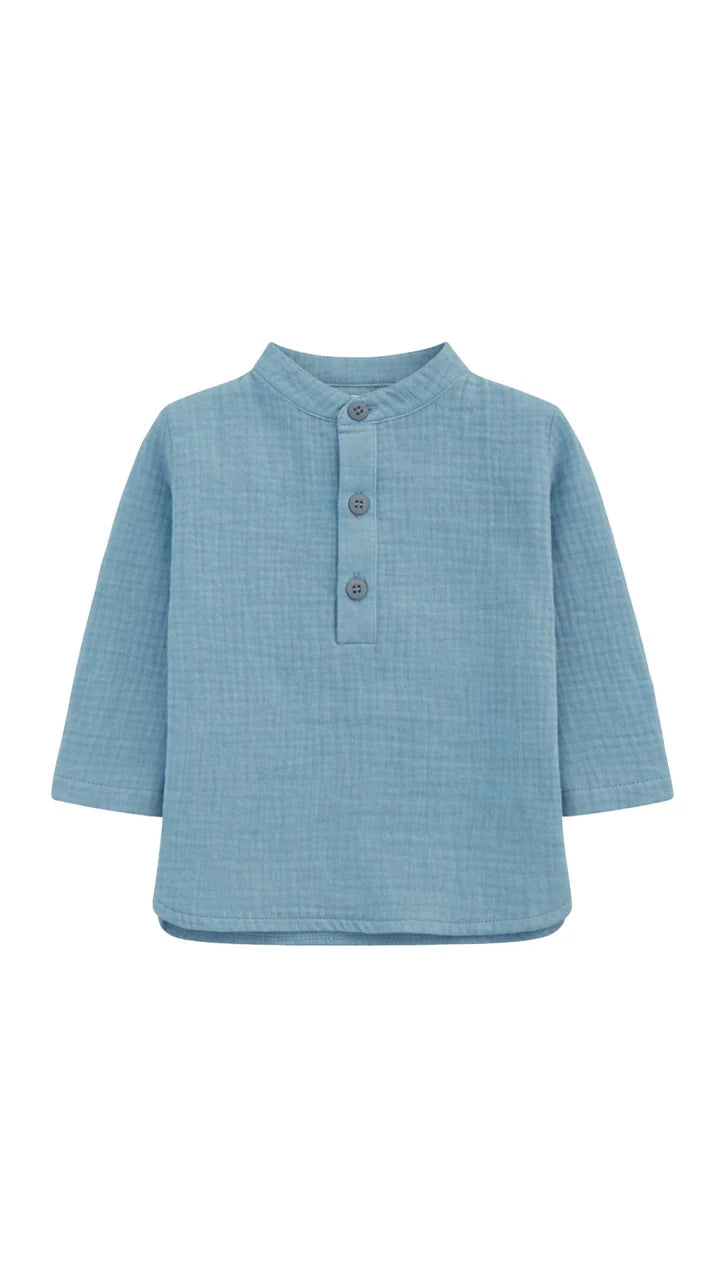 Polera cuello mao azul Tormentino