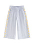Pantalón rayas azuletti con margaritas
