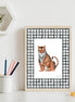Lámina Tigre vichy negro 21x30