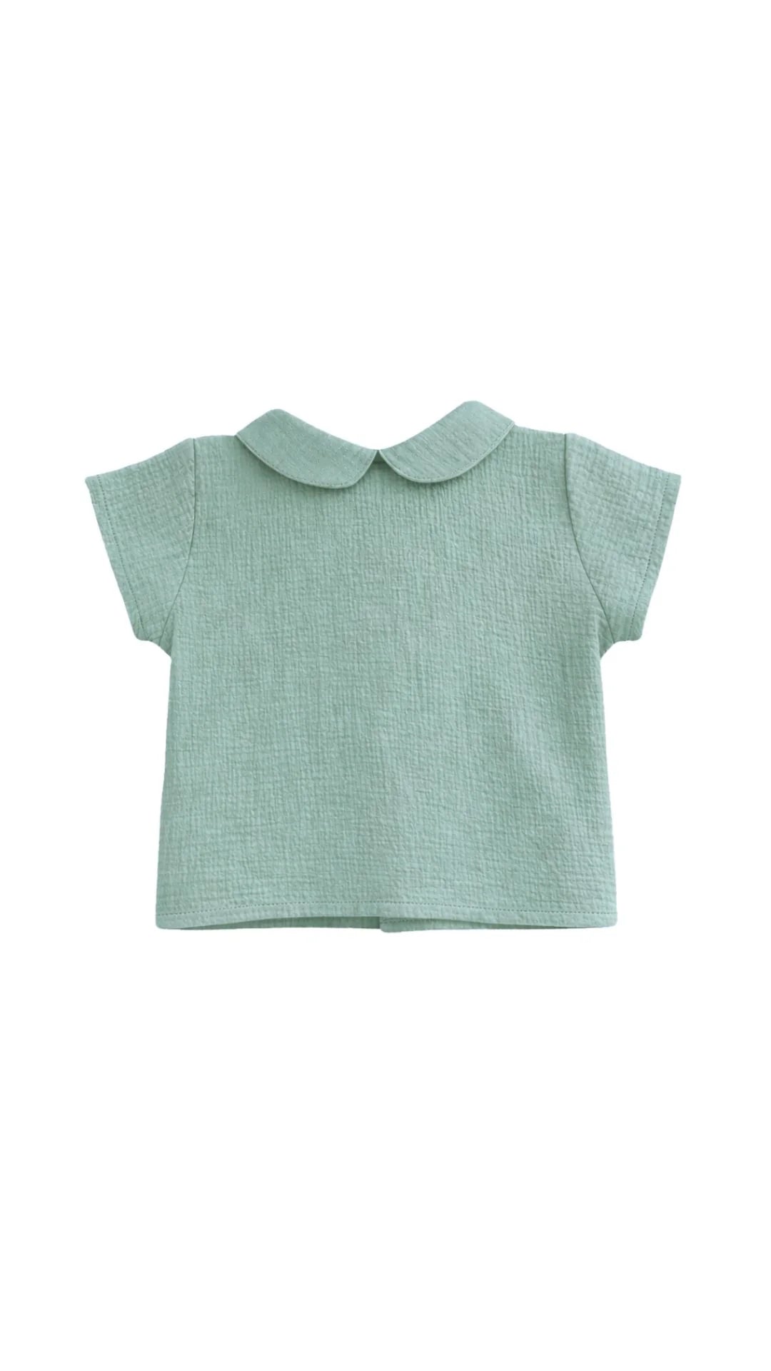 Camisa Bebé Bambula verde padrino