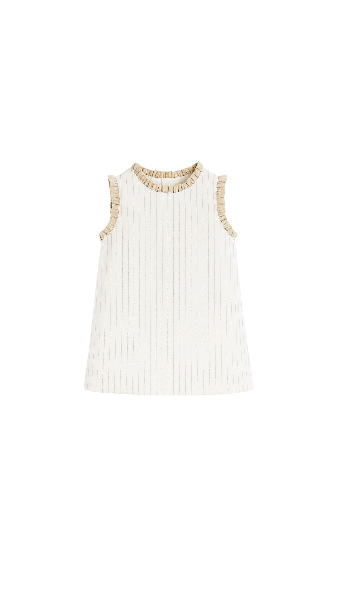 Vestido rayas beige